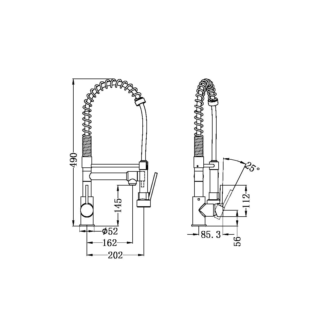 GAMMA PULL OUT SPRAY SINK MIXER CHROME