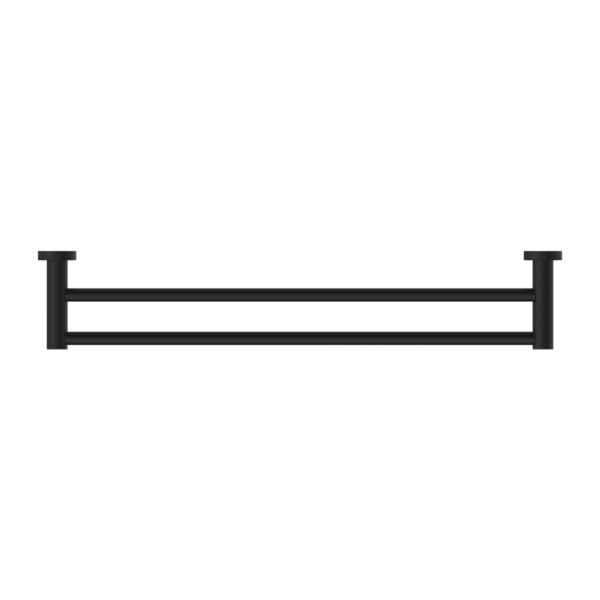 MECCA DOUBLE TOWEL RAIL 800MM MATTE BLACK