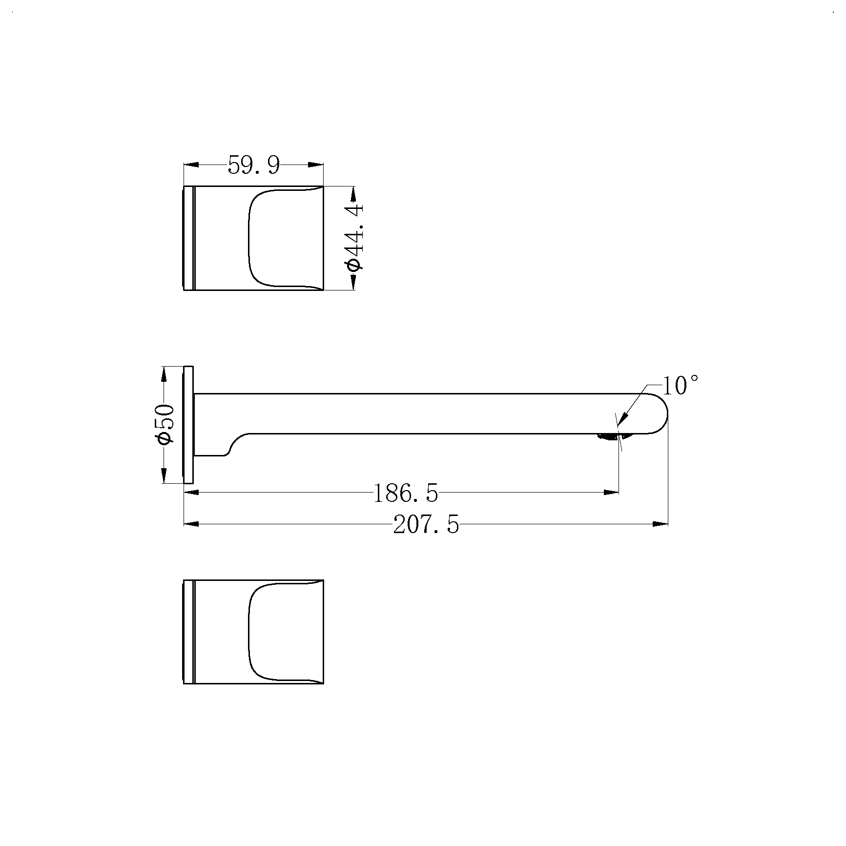 PEARL WALL BASIN SET CHROME