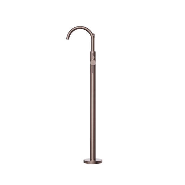 MECCA ROUND FREESTANDING MIXER WITH HAND SHOWER BRUSHED BRONZE