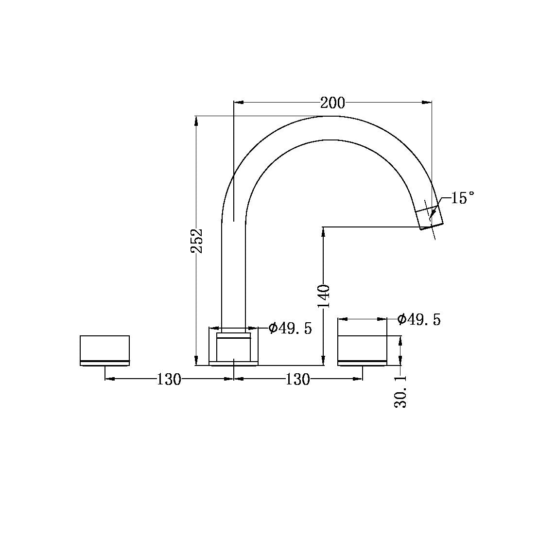 KARA BATH SET GUN METAL