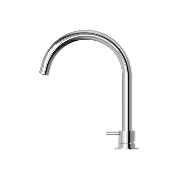 MECCA HOB BASIN MIXER ROUND SWIVEL SPOUT CHROME