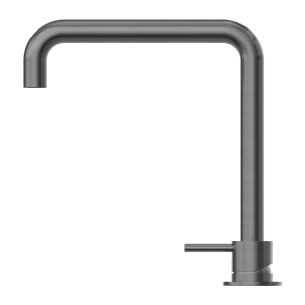 MECCA HOB BASIN MIXER SQUARE SWIVEL SPOUT GUN METAL
