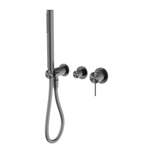 MECCA SHOWER MIXER DIVERTOR SYSTEM SEPARATE BACK PLATE GUN METAL