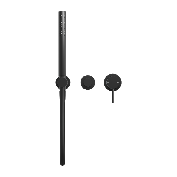 MECCA SHOWER MIXER DIVERTOR SYSTEM SEPARATE BACK PLATE MATTE BLACK