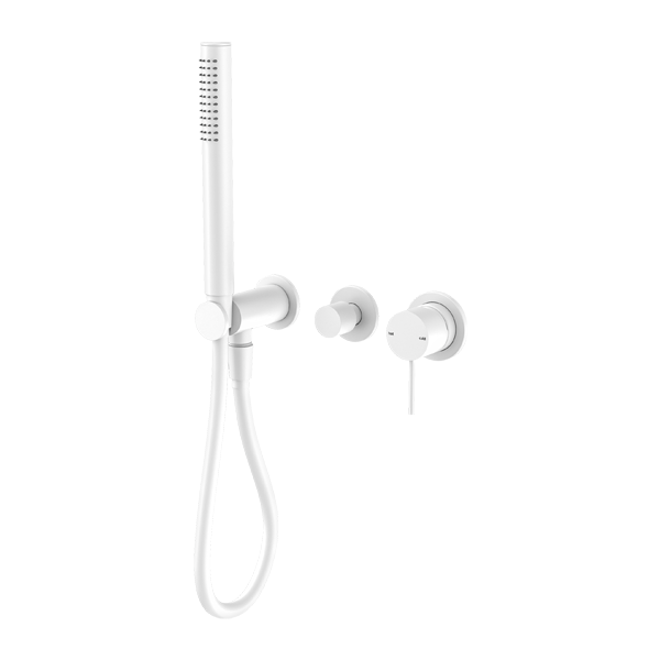 MECCA SHOWER MIXER DIVERTOR SYSTEM SEPARATE BACK PLATE MATTE WHITE