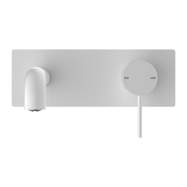 MECCA WALL BASIN/BATH MIXER 120MM MATTE WHITE