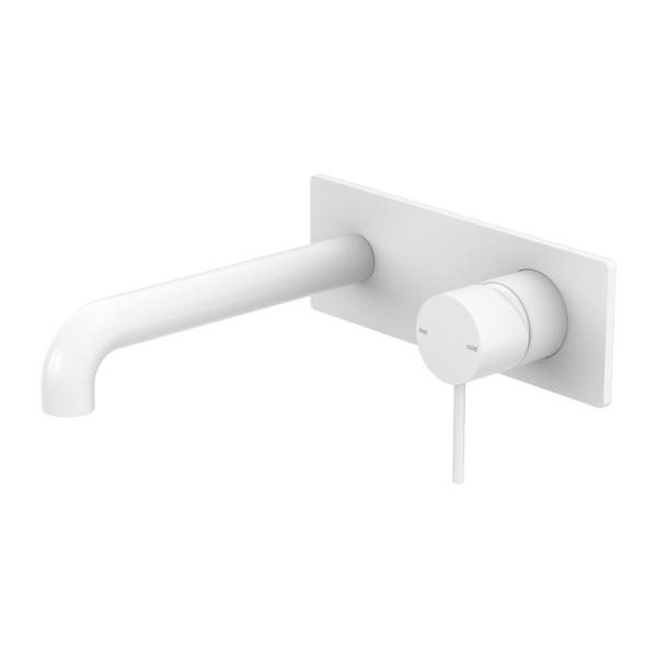 MECCA WALL BASIN/BATH MIXER 120MM MATTE WHITE