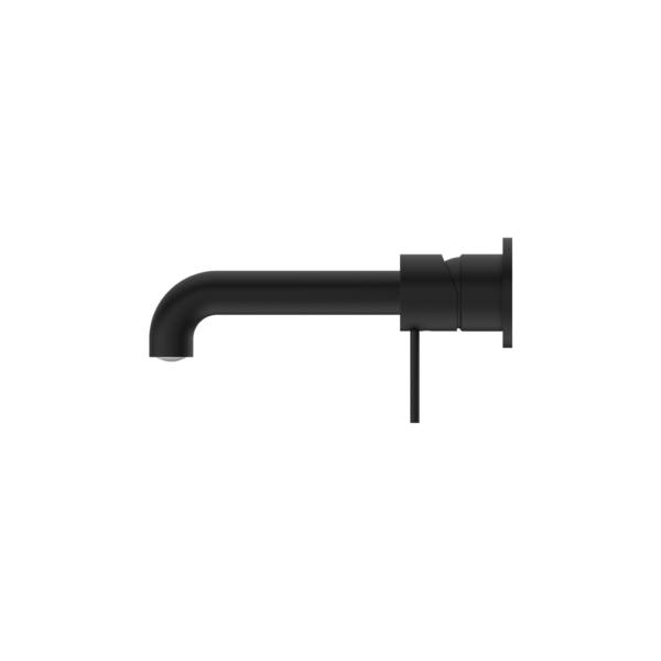 MECCA WALL BASIN/BATH MIXER SEPARETE BACK PLATE 185MM MATTE BLACK