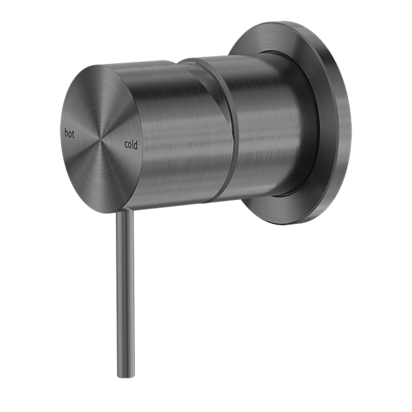 MECCA SHOWER MIXER 60MM PLATE GUN METAL