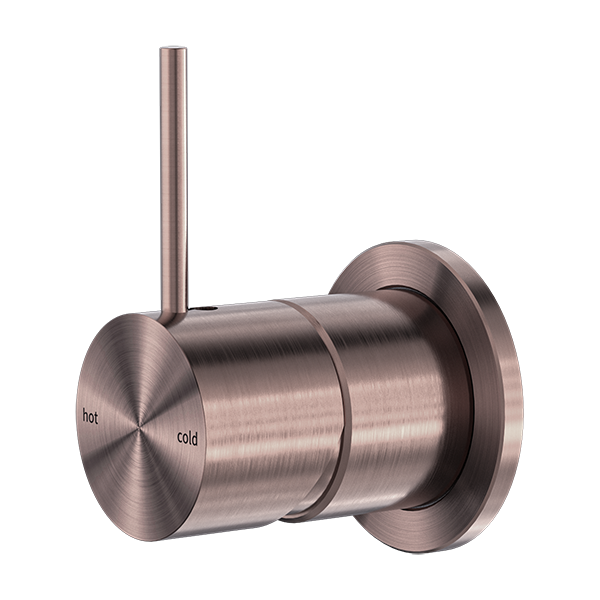 MECCA SHOWER MIXER 60MM HANDLE UP PLATE BRUSHED BRONZE