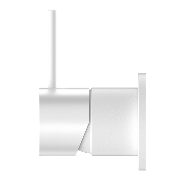 MECCA SHOWER MIXER 60MM HANDLE UP PLATE MATTE WHITE