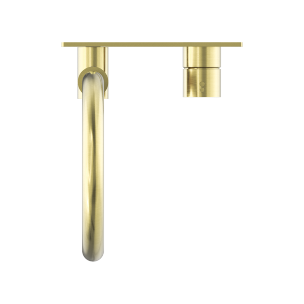 MECCA WALL BASIN/BATH MIXER SWIVEL SPOUT HANDLE UP BRUSHED GOLD