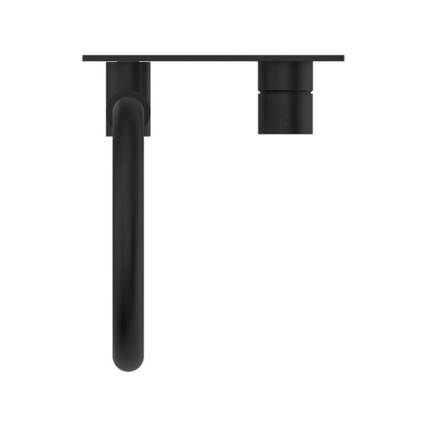 MECCA WALL BASIN/BATH MIXER SWIVEL SPOUT HANDLE UP MATTE BLACK