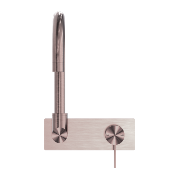 MECCA WALL BASIN/BATH MIXER SWIVEL SPOUT BRUSHED BRONZE