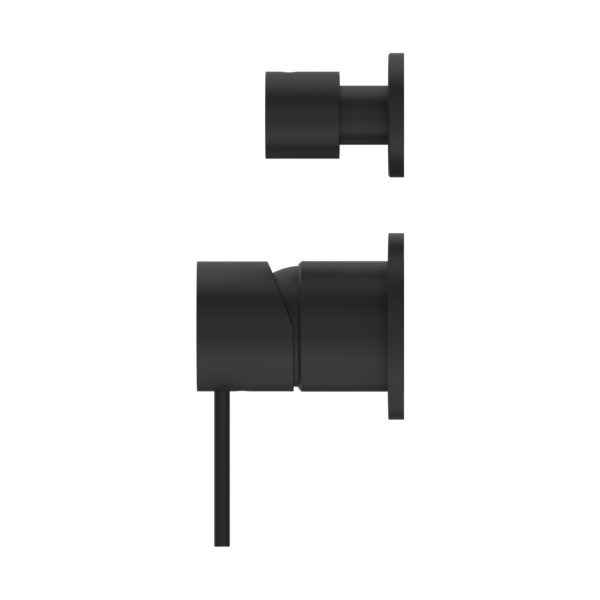 MECCA SHOWER MIXER WITH DIVERTOR SEPARATE BACK PLATE MATTE BLACK
