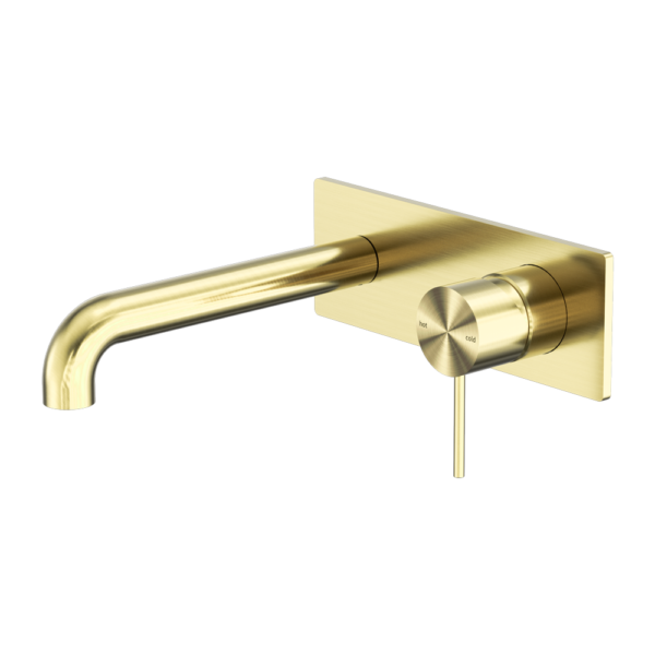 MECCA WALL BASIN/BATH MIXER 160MM BRUSHED GOLD