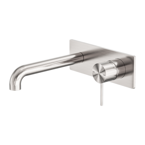 MECCA WALL BASIN/BATH MIXER 120MM BRUSHED NICKEL