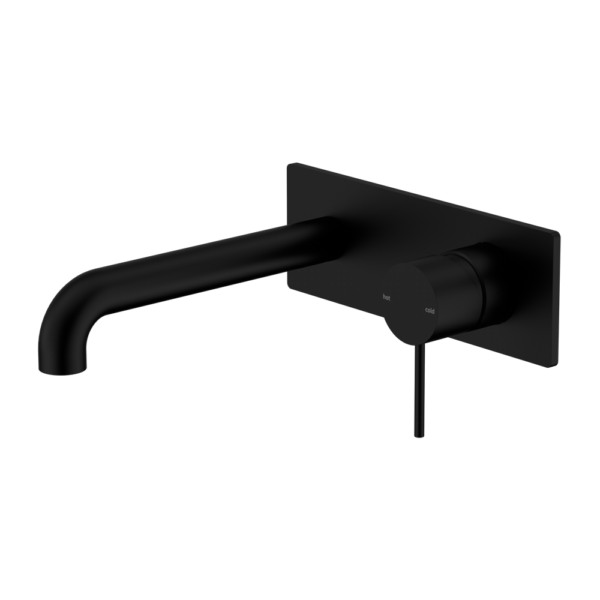 MECCA WALL BASIN/BATH MIXER 120MM MATTE BLACK