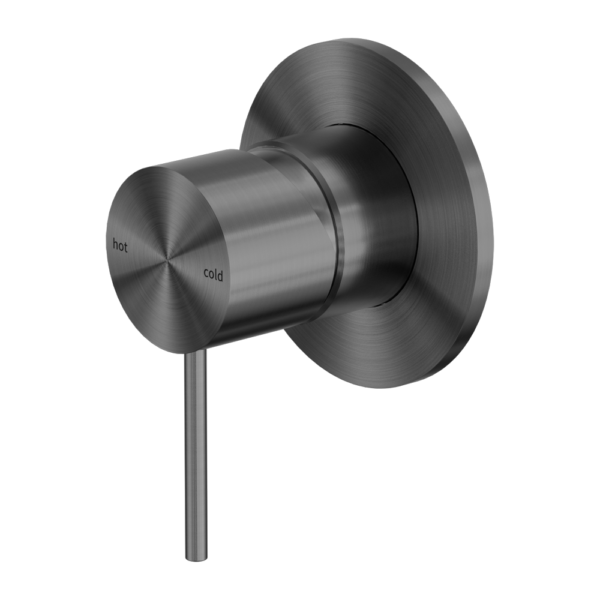 MECCA SHOWER MIXER 80MM PLATE GUN METAL