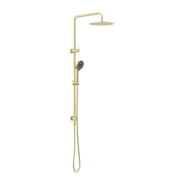 ROUND PROJECT TWIN SHOWER BRUSHED GOLD