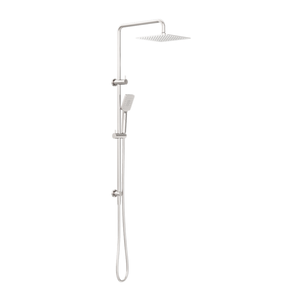 SQUARE PROJECT TWIN SHOWER BRUSHED NICKEL