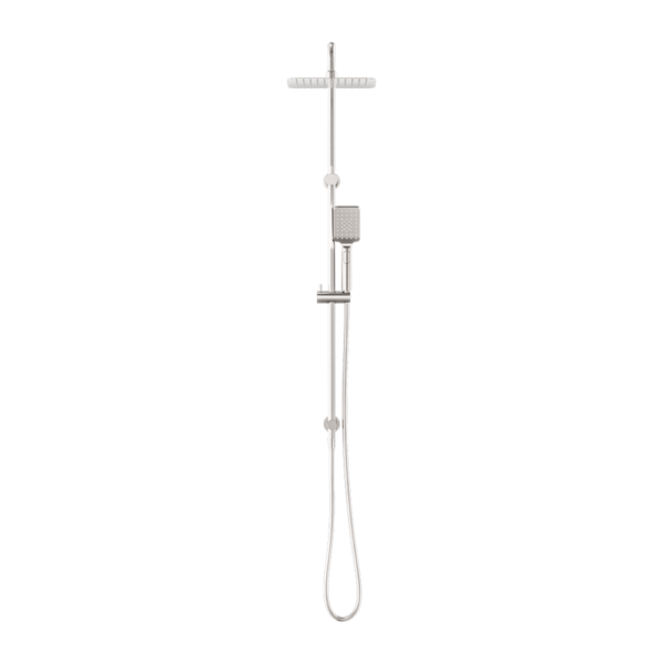 SQUARE PROJECT TWIN SHOWER BRUSHED NICKEL