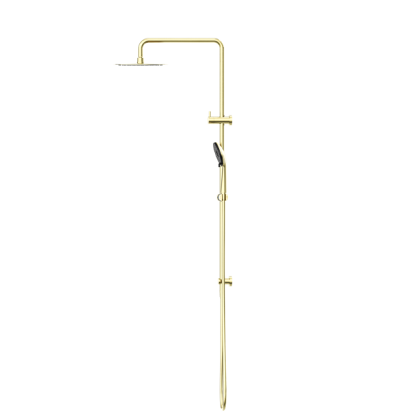 ROUND PROJECT TWIN SHOWER 4 STAR RATING BRUSHED GOLD