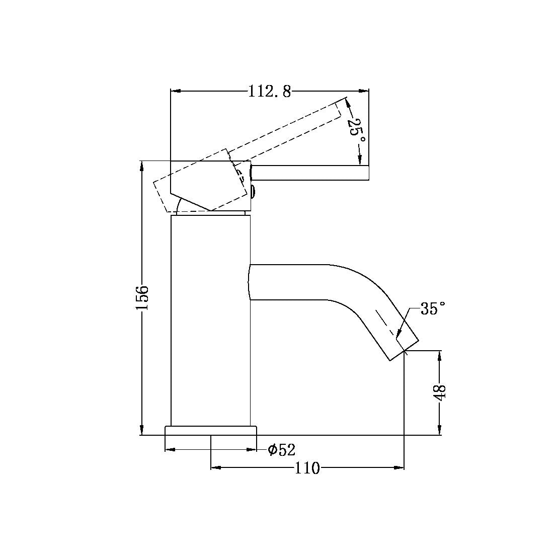 DOLCE BASIN MIXER STYLISH SPOUT BRUSHED NICKEL