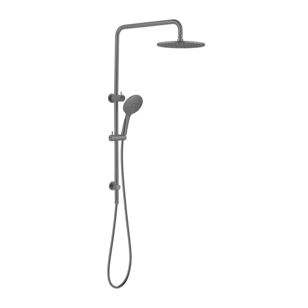 ROUND TWIN SHOWER GUN METAL