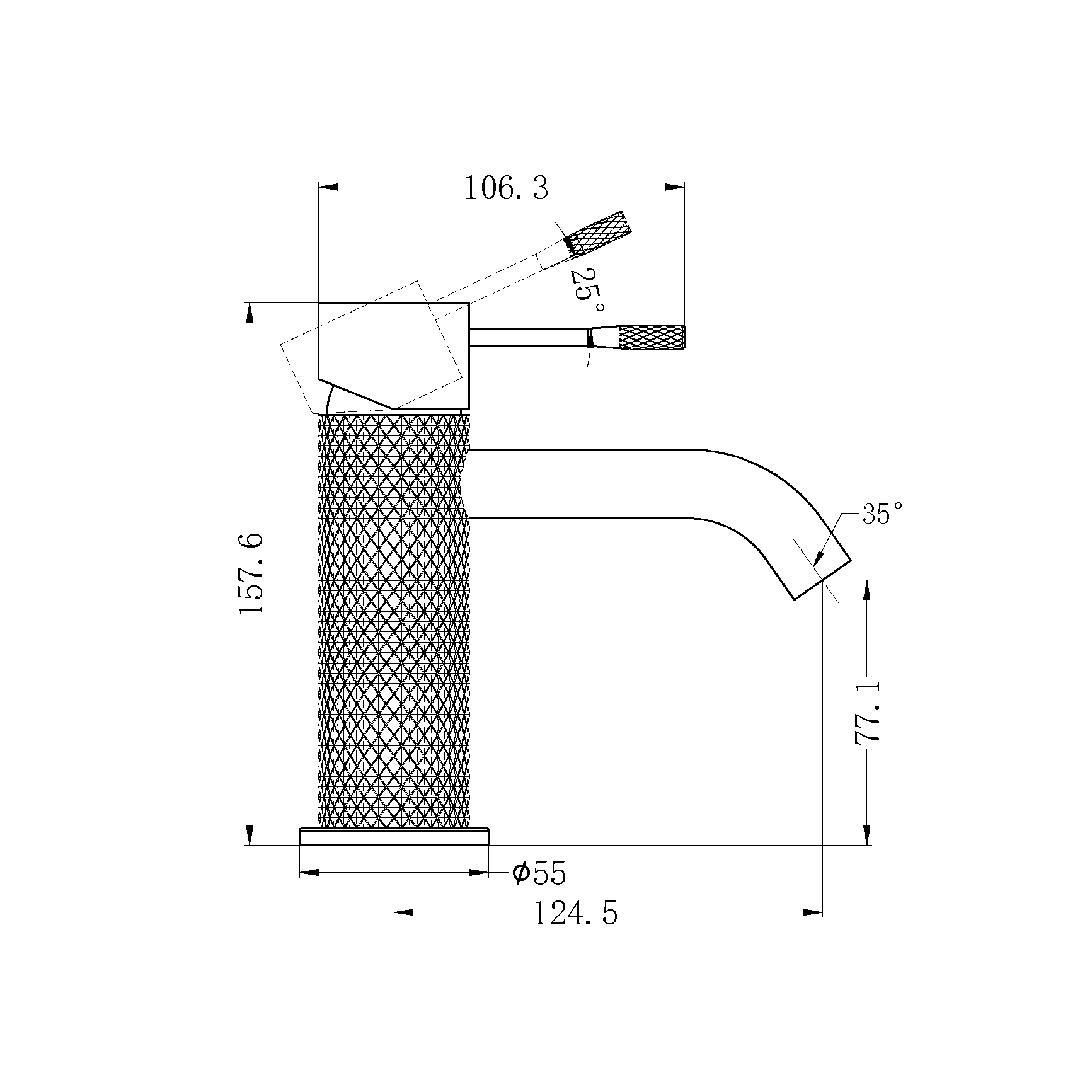 OPAL BASIN MIXER GRAPHITE
