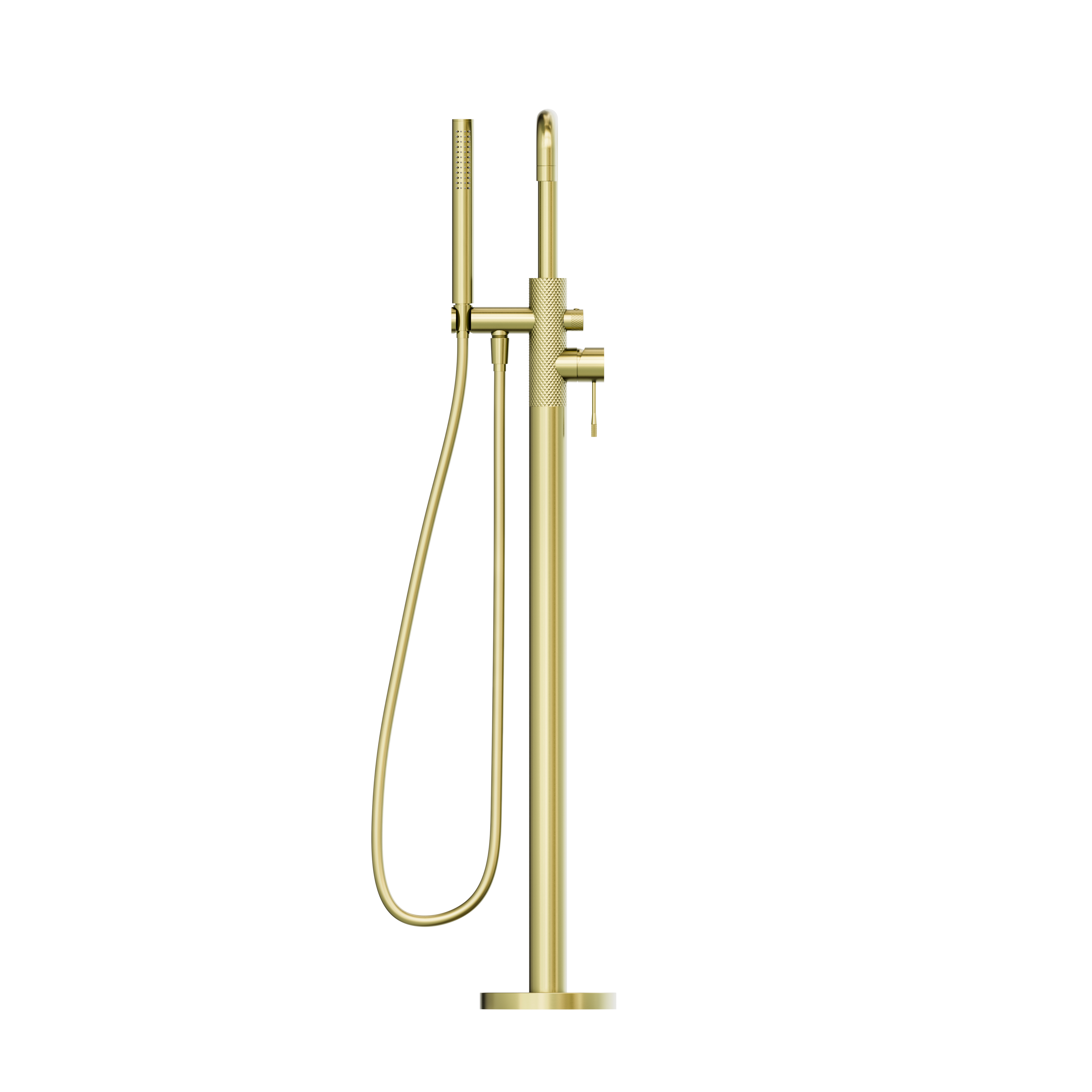 OPAL FREESTANDING BATH MIXER WITH HAND SHOWER BRUSHED GOLD