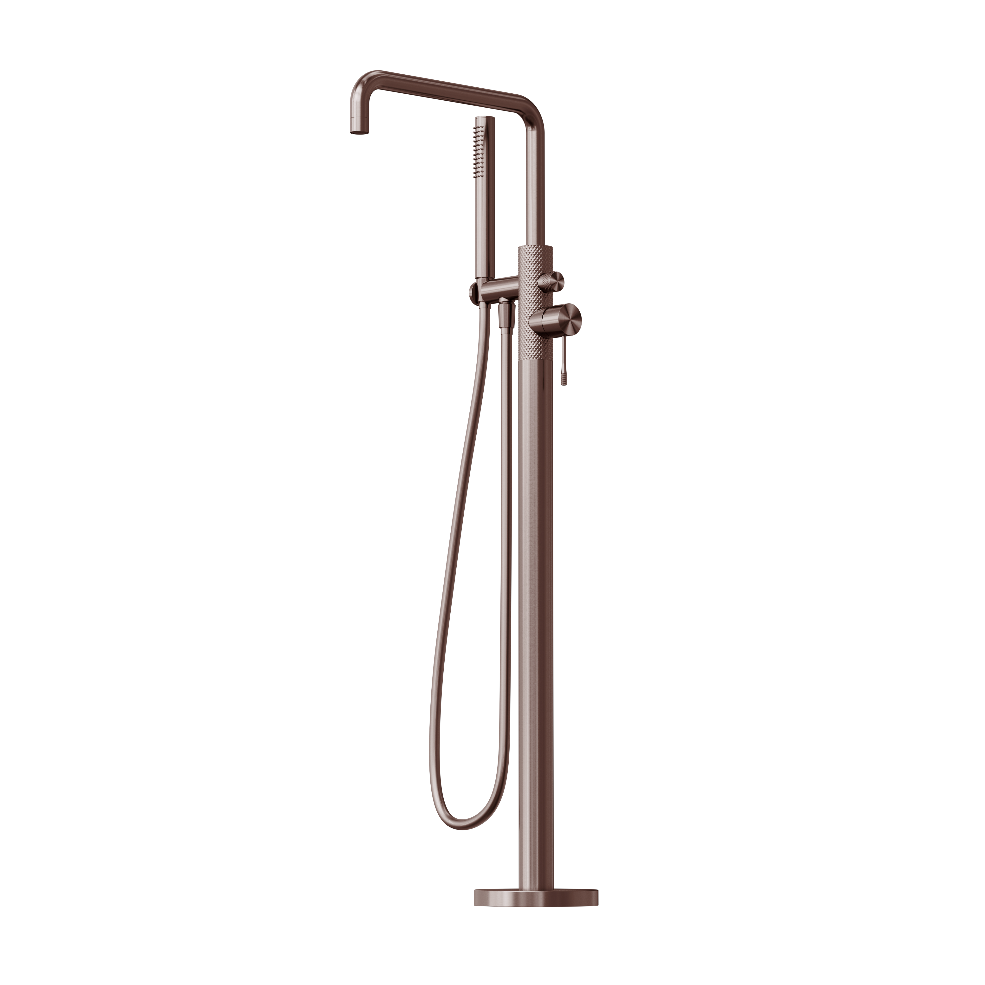 OPAL FREESTANDING BATH MIXER WITH HAND SHOWER BRUSHED BRONZE