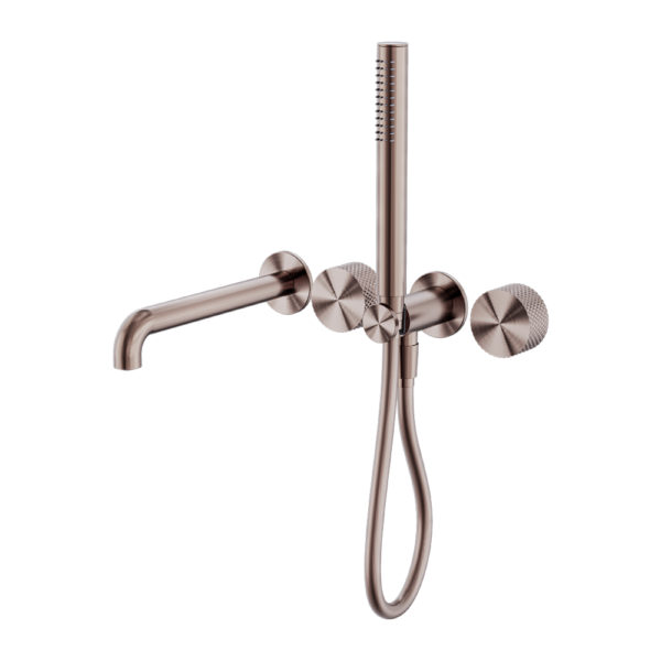 OPAL PROGRESSIVE SHOWER SYSTEM SEPARATE PLATE WITH SPOUT 250MM BRUSHED BRONZE