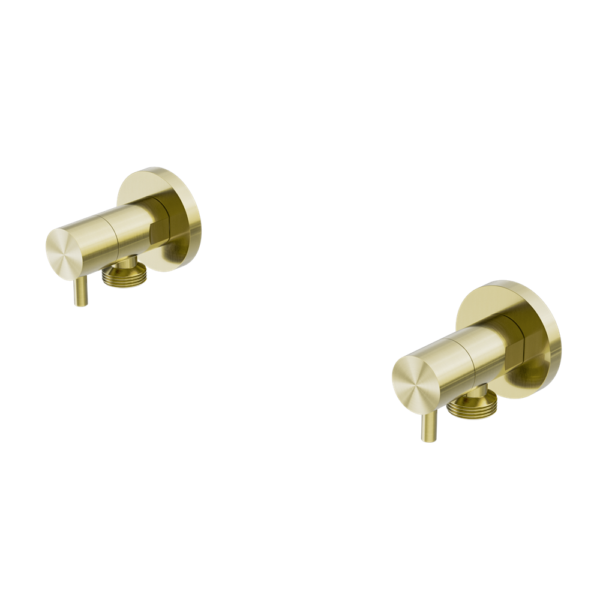 WASHING MACHINE TAP SET BRUSHED GOLD