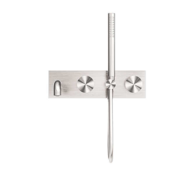 KARA PROGRESSIVE SHOWER SYSTEM WITH SPOUT 230MM BRUSHED NICKEL