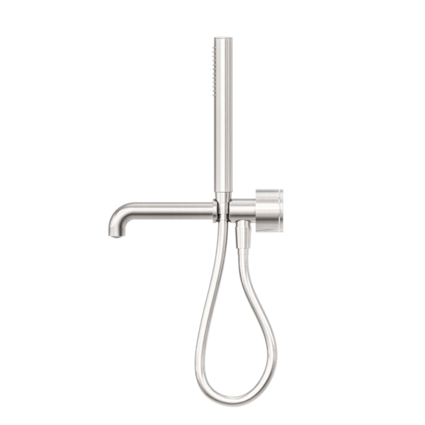 KARA PROGRESSIVE SHOWER SYSTEM SEPARATE PLATE WITH SPOUT 230MM BRUSHED NICKEL