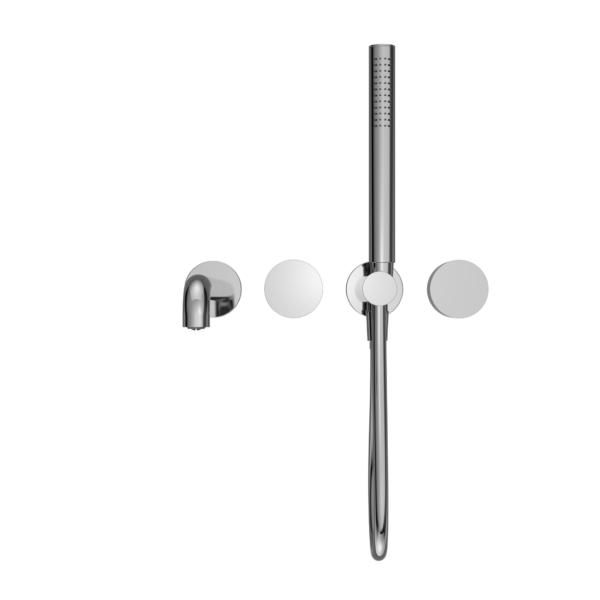KARA PROGRESSIVE SHOWER SYSTEM SEPARATE PLATE WITH SPOUT 230MM CHROME