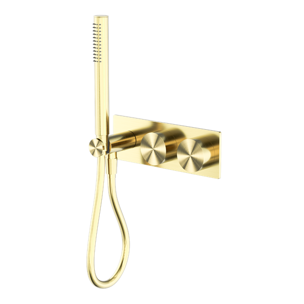 KARA PROGRESSIVE SHOWER SYSTEM SEPARATE PLATE BRUSHED GOLD