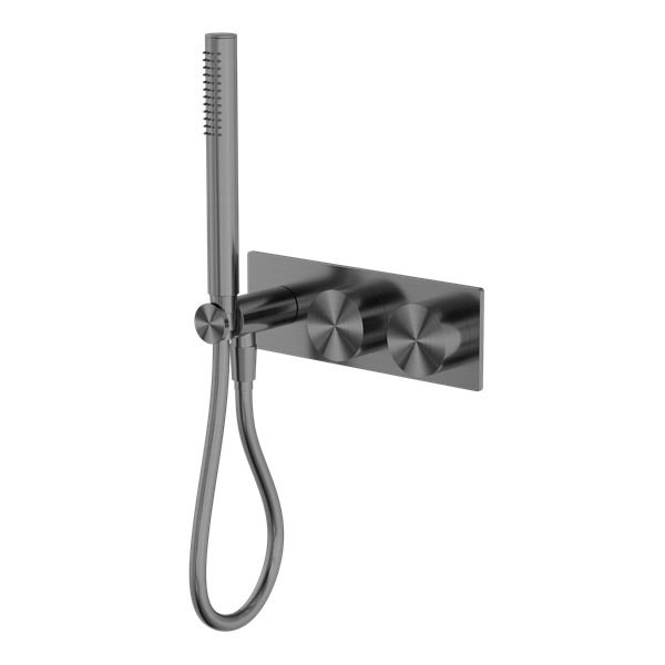 KARA PROGRESSIVE SHOWER SYSTEM SEPARATE PLATE GUN METAL