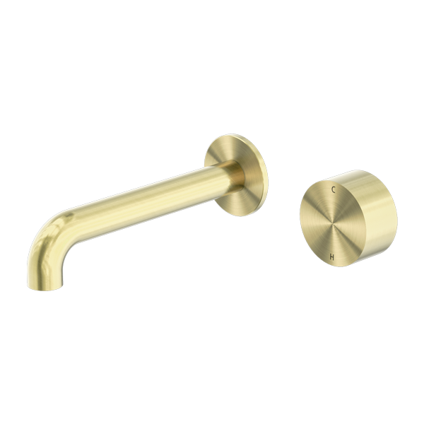 KARA PROGRESSIVE WALL BASIN/BATH SET 120MM BRUSHED GOLD