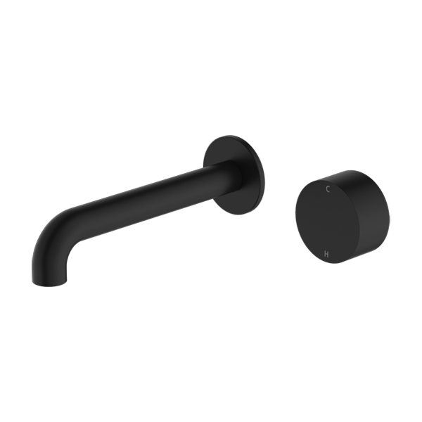 KARA PROGRESSIVE WALL BASIN/BATH SET 120MM MATTE BLACK