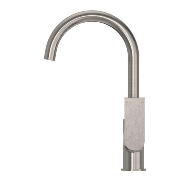 BIANCA KITCHEN MIXER GOOSENECK SPOUT BRUSHED NICKEL