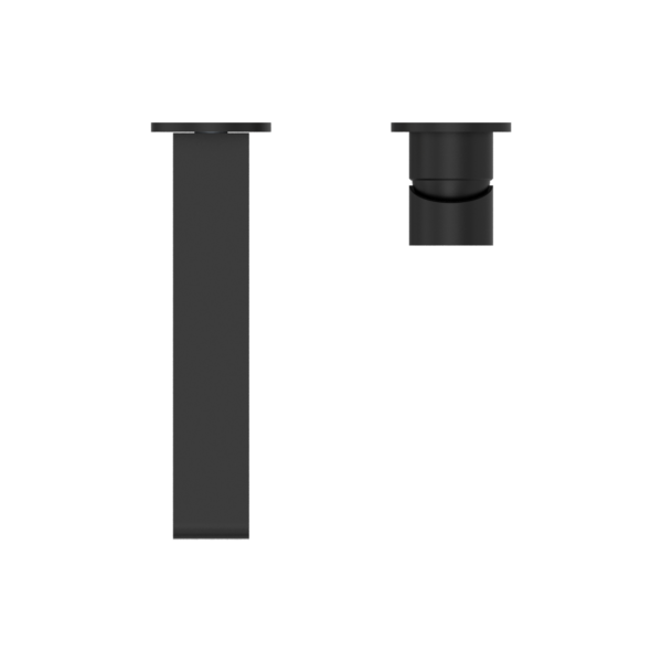 BIANCA WALL BASIN/BATH MIXER SEPARATE BACK PLATE 187MM MATTE BLACK