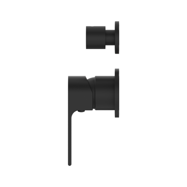BIANCA SHOWER MIXER WITH DIVERTOR SEPARATE BACK PLATE MATTE BLACK