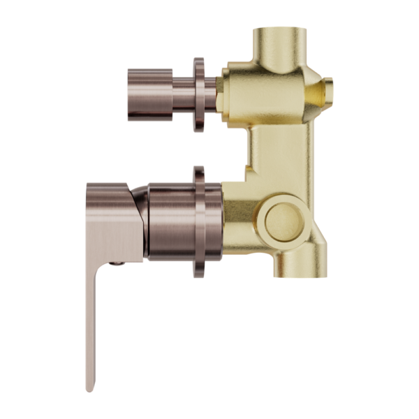 BIANCA SHOWER MIXER WITH DIVERTOR SEPARATE BACK PLATE BRUSHED BRONZE