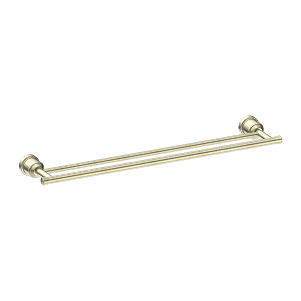YORK DOUBLE TOWEL RAIL 600MM AGED BRASS