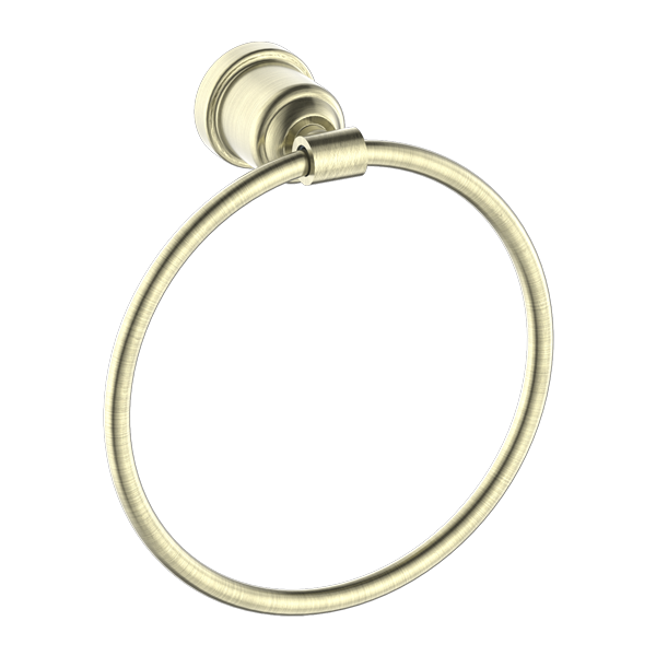 YORK TOWEL RING AGED BRASS