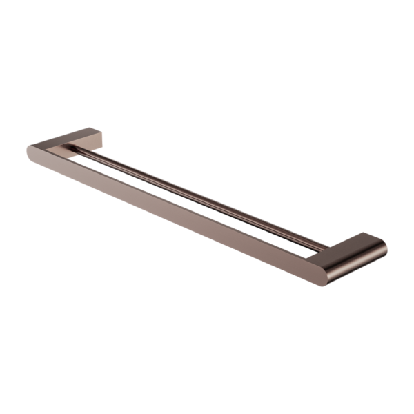 BIANCA DOUBLE TOWEL RAIL 800MM BRUSHED BRONZE