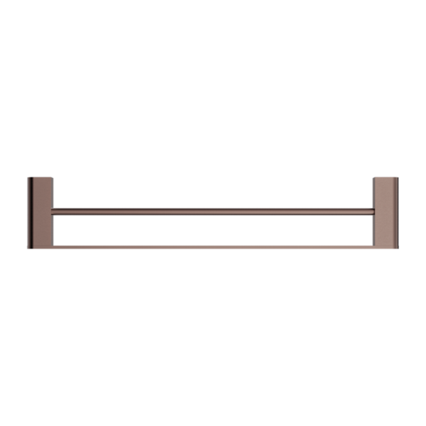 BIANCA DOUBLE TOWEL RAIL 600MM BRUSHED BRONZE
